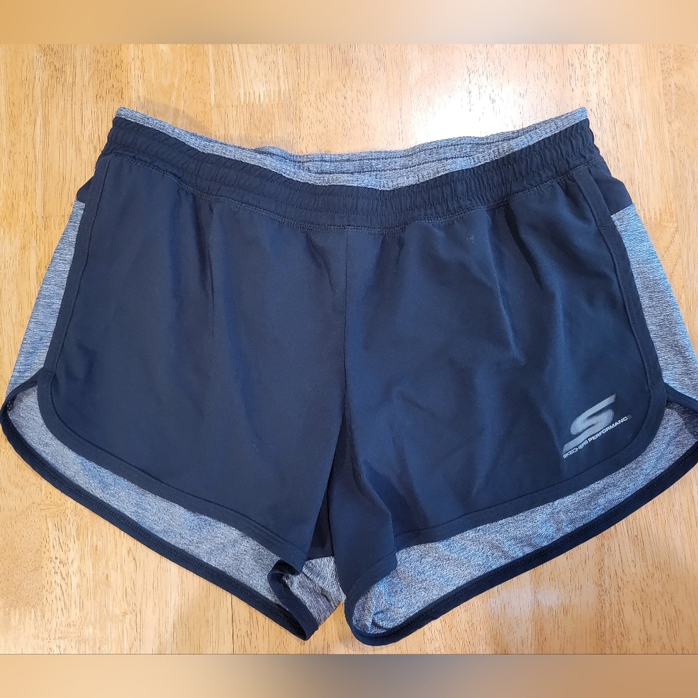 EUC Sketchers Black And Gray performance Running shorts